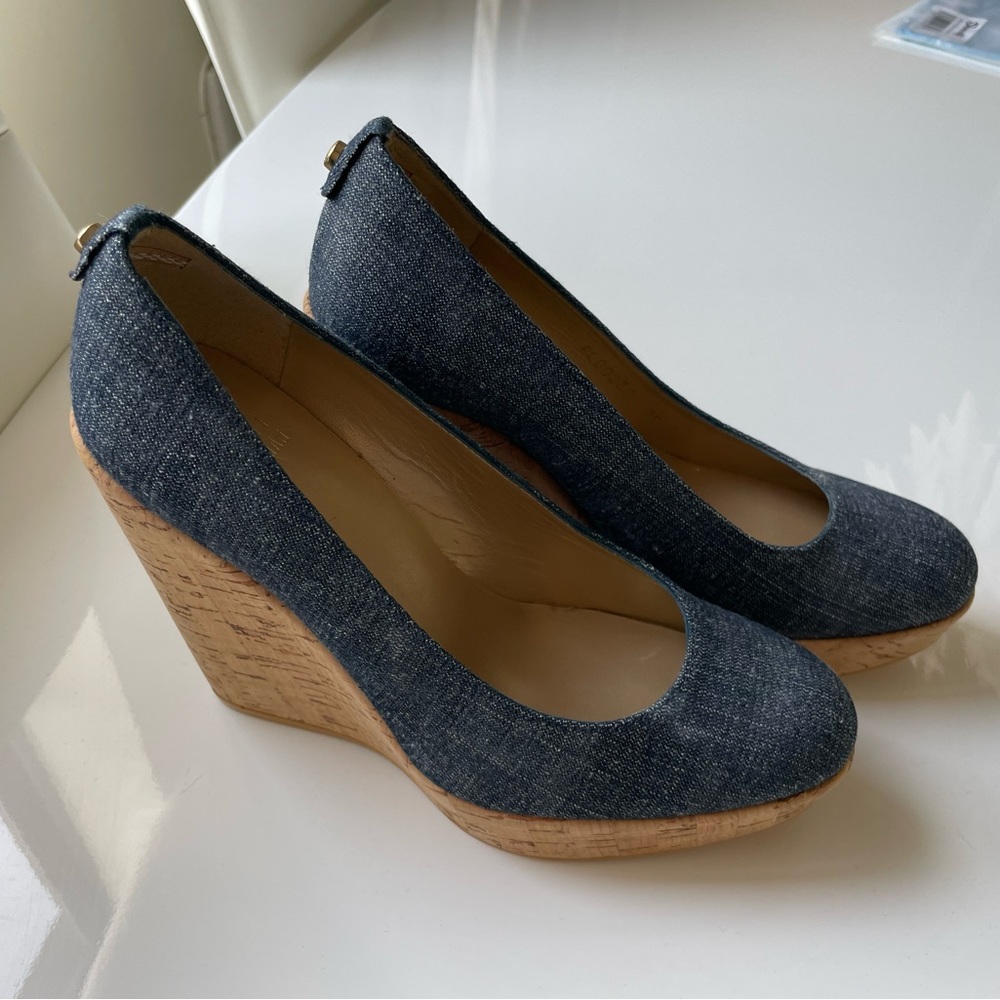 Shoes  corkswoon SS15 by Stuart Weitzmam blue sz 8 , blue.